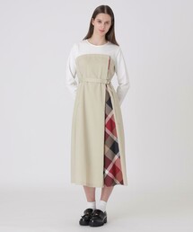 BLUE LABEL CRESTBRIDGE（ブルーレーベルクレストブリッジ）の「プレーンストレッチツイルビスチェドレス（ワンピース）」