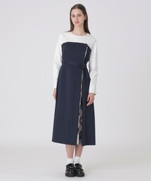 BLUE LABEL CRESTBRIDGE（ブルーレーベルクレストブリッジ）の「プレーンストレッチツイルビスチェドレス（ワンピース）」
