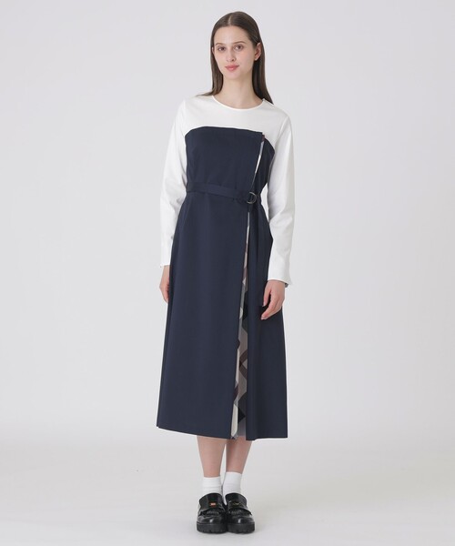 ブルーレーベルクレストブリッジ今期プレーンストレッチツイルビスチェドレス BLUE LABEL CRESTBRIDGE（ブルーレーベルクレストブリッジ）の