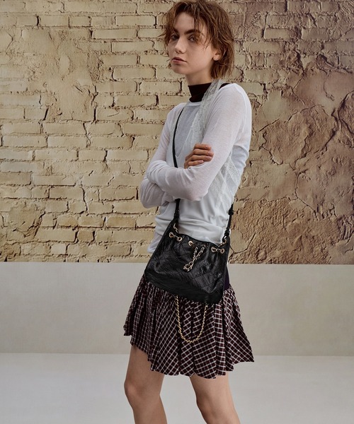 CHARLES & KEITH Duoドゥオキルトドローストリングバケットバッグ Duo ドゥオ キルトドローストリング バケットバッグ（ショルダーバッグ