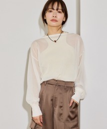 mysty woman | シアーニットプルオーバー 666058(ニット/セーター)