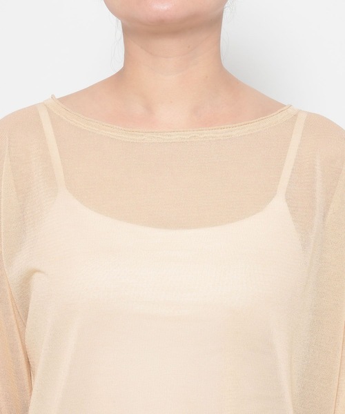 mysty woman（ミスティウーマン）の「シアーニットプルオーバー 666058（ニット/セーター・レディース・ベージュ/オフホワイト/ブラック・FREE）」の16枚目の写真