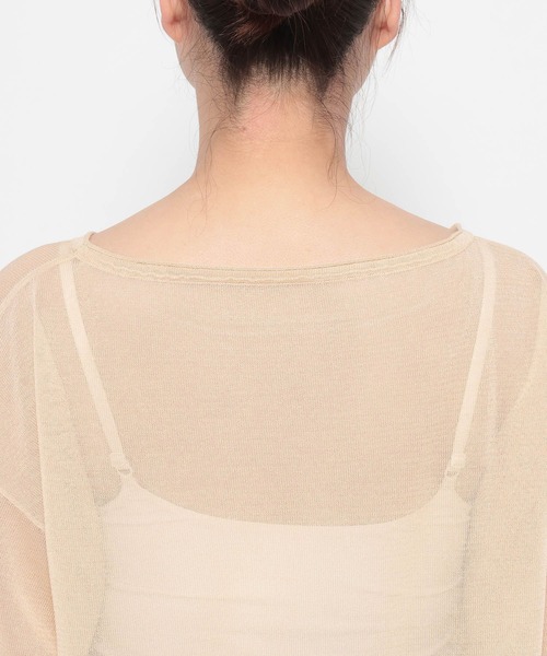 mysty woman（ミスティウーマン）の「シアーニットプルオーバー 666058（ニット/セーター・レディース・ベージュ/オフホワイト/ブラック・FREE）」の19枚目の写真