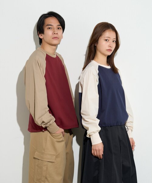 B-DAY STORE(ビーデイストア)の「【B-DAY STORE】ラグラン切替えカットソー(Tシャツ/カットソー・レディース・グレー/レッド/ホワイト・0)」の19枚目の写真