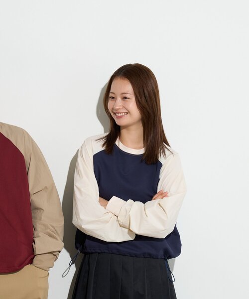 B-DAY STORE(ビーデイストア)の「【B-DAY STORE】ラグラン切替えカットソー(Tシャツ/カットソー・レディース・グレー/レッド/ホワイト・0)」の22枚目の写真