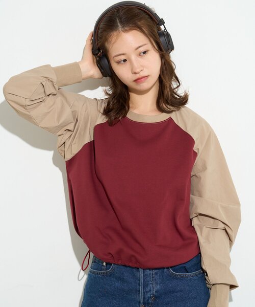 BIRTHDAY BAR（バースデイバー）の「【B-DAY STORE】ラグラン 切り替えカットソー　レディス（Tシャツ/カットソー・レディース・グレー/レッド/ホワイト・0）」の12枚目の写真