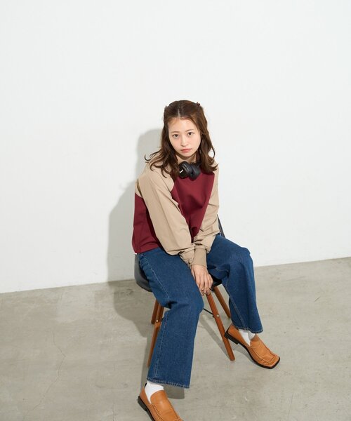 BIRTHDAY BAR（バースデイバー）の「【B-DAY STORE】ラグラン 切り替えカットソー　レディス（Tシャツ/カットソー・レディース・グレー/レッド/ホワイト・0）」の15枚目の写真