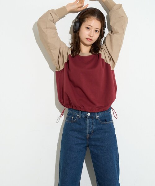 BIRTHDAY BAR（バースデイバー）の「【B-DAY STORE】ラグラン 切り替えカットソー　レディス（Tシャツ/カットソー・レディース・グレー/レッド/ホワイト・0）」の16枚目の写真