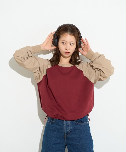 BIRTHDAY BAR（バースデイバー）の「【B-DAY STORE】ラグラン 切り替えカットソー　レディス（Tシャツ/カットソー・レディース・グレー/レッド/ホワイト・0）」の18枚目の写真