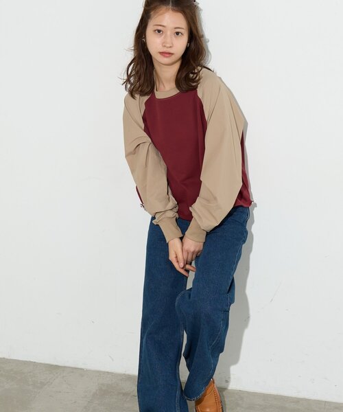 BIRTHDAY BAR（バースデイバー）の「【B-DAY STORE】ラグラン 切り替えカットソー　レディス（Tシャツ/カットソー・レディース・グレー/レッド/ホワイト・0）」の20枚目の写真