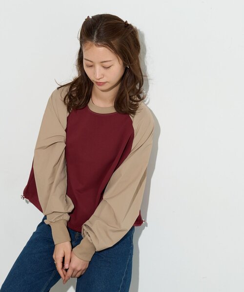 BIRTHDAY BAR（バースデイバー）の「【B-DAY STORE】ラグラン 切り替えカットソー　レディス（Tシャツ/カットソー・レディース・グレー/レッド/ホワイト・0）」の21枚目の写真