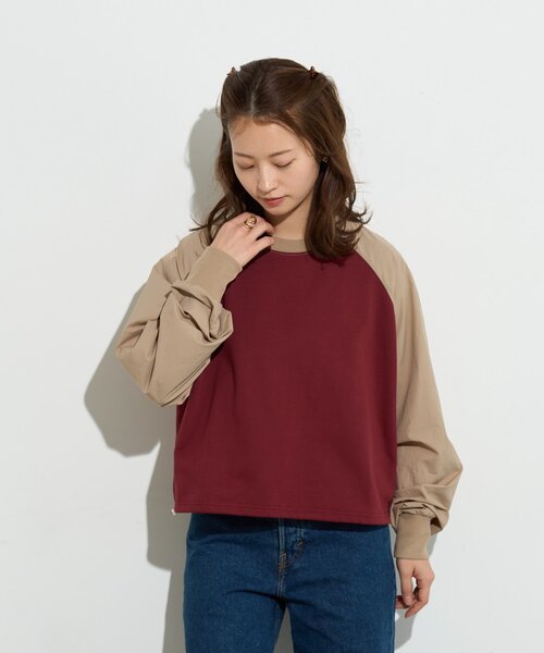 BIRTHDAY BAR（バースデイバー）の「【B-DAY STORE】ラグラン 切り替えカットソー　レディス（Tシャツ/カットソー・レディース・グレー/レッド/ホワイト・0）」の22枚目の写真