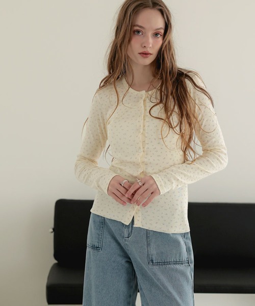 DONOBAN(ドノバン)の「プティフラワーカーディガン(カーディガン/ボレロ・レディース・パープル/ピンク・ONE SIZE)」の11枚目の写真
