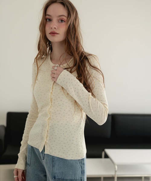 DONOBAN(ドノバン)の「プティフラワーカーディガン(カーディガン/ボレロ・レディース・パープル/ピンク・ONE SIZE)」の12枚目の写真