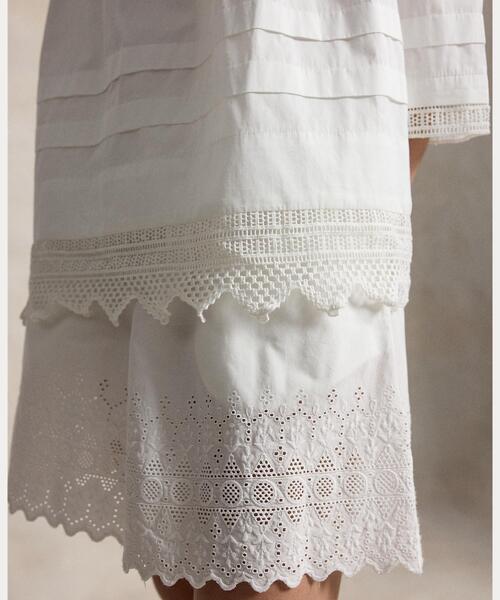 POLO RALPH LAUREN（ポロ ラルフ ローレン）の「クロシェトリム コットン シャツ（シャツ/ブラウス・レディース・ホワイト・S/L/XS/XXS）」の2枚目の写真