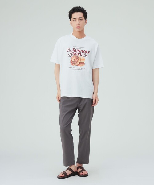 BEAMS HEART(ビームスハート)の「ベーグルTシャツ(Tシャツ/カットソー・メンズ・ホワイト/ホワイト系その他2・SMALL/MEDIUM/LARGE)」の3枚目の写真