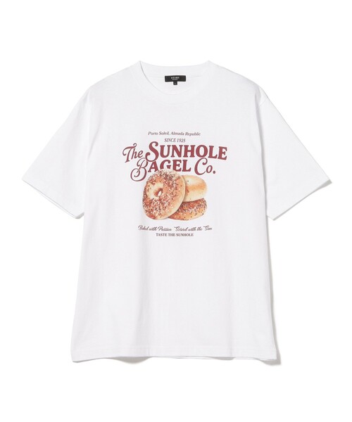 BEAMS HEART(ビームスハート)の「ベーグルTシャツ(Tシャツ/カットソー・メンズ・ホワイト/ホワイト系その他2・SMALL/MEDIUM/LARGE)」の7枚目の写真