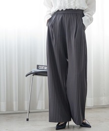 TPUピンストライプストレートパンツ