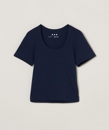 three dots（スリードッツ）の「クロップド ジェシカ（Tシャツ/カットソー）」