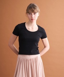 three dots（スリードッツ）の「クロップド ジェシカ（Tシャツ/カットソー）」
