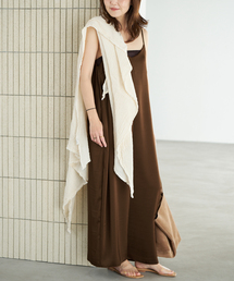 plage | dull satin パンツドレス(つなぎ/オールインワン)