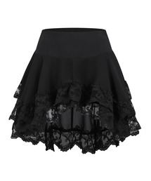 andwang（アンドワン）の「Layer Frill Lace Mini Skirt（スカート）」