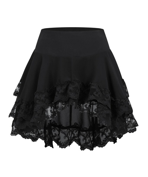 セール】Layer Frill Lace Mini Skirt（スカート）｜andwang