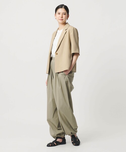 BEAUTY&YOUTH UNITED ARROWS（ビューティーアンドユースユナイテッドアローズ）の「【WEB限定 Wardrobe DAILY MINIMAL】ハーフスリーブジャケット ウォッシャブル（テーラードジャケット・レディース・ブラック/モカ/ベージュ・S/M）」の12枚目の写真