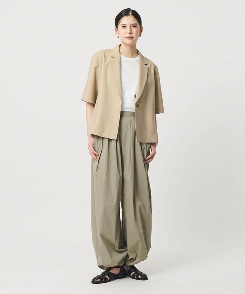 BEAUTY&YOUTH UNITED ARROWS（ビューティーアンドユースユナイテッドアローズ）の「【WEB限定 Wardrobe DAILY MINIMAL】ハーフスリーブジャケット ウォッシャブル（テーラードジャケット・レディース・ブラック/モカ/ベージュ・S/M）」の13枚目の写真