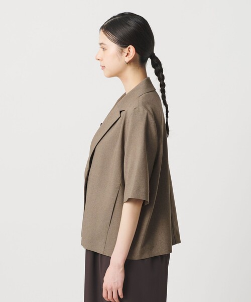 BEAUTY&YOUTH UNITED ARROWS（ビューティーアンドユースユナイテッドアローズ）の「【WEB限定 Wardrobe DAILY MINIMAL】ハーフスリーブジャケット ウォッシャブル（テーラードジャケット・レディース・ブラック/モカ/ベージュ・S/M）」の15枚目の写真