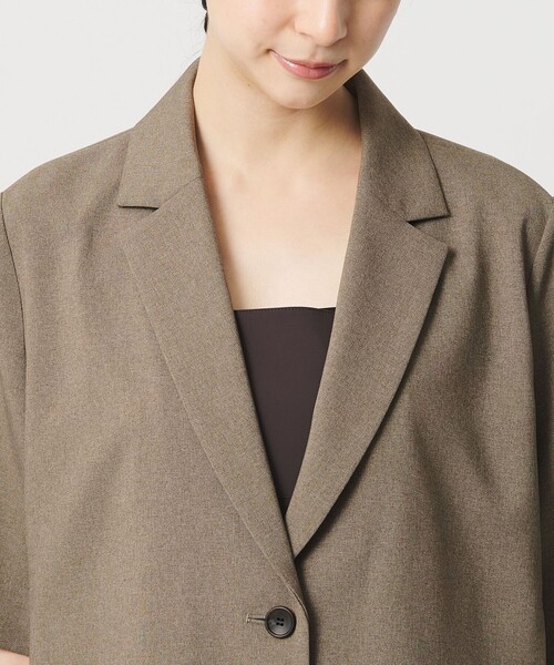 BEAUTY&YOUTH UNITED ARROWS（ビューティーアンドユースユナイテッドアローズ）の「【WEB限定 Wardrobe DAILY MINIMAL】ハーフスリーブジャケット ウォッシャブル（テーラードジャケット・レディース・ブラック/モカ/ベージュ・S/M）」の17枚目の写真