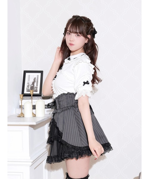 NOEMIE(ノエミー)の「ボレロ風ゴシックローズカットソー(Tシャツ/カットソー・レディース・オフホワイト/ブラック/パープル・M)」の11枚目の写真