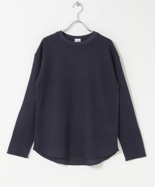 URBAN RESEARCH DOORS（アーバンリサーチドアーズ）の「シアーワッフルプルオーバー（Tシャツ/カットソー・レディース・ネイビー/オフホワイト・FREE）」の13枚目の写真