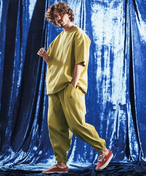 ANGENEHM（アンゲネーム）の「mt10441- Tricot Waffle Jersey T-shirt ワッフルTシャツ(AG06-014scg)（Tシャツ/カットソー・メンズ・イエロー系その他/ブラック/オフホワイト/チャコール・L/M/S）」の5枚目の写真