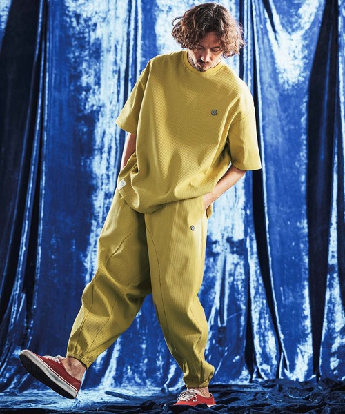 ANGENEHM（アンゲネーム）の「mt10441- Tricot Waffle Jersey T-shirt ワッフルTシャツ(AG06-014scg)（Tシャツ/カットソー・メンズ・イエロー系その他/ブラック/オフホワイト/チャコール・L/M/S）」の6枚目の写真