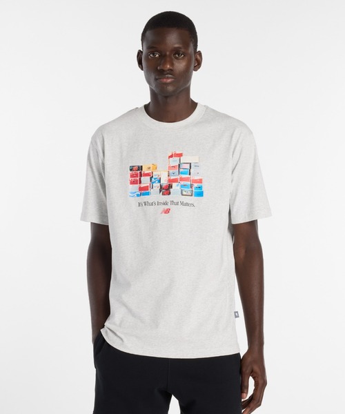 NEW BALANCE(ニューバランス)の「ニューバランス New Balance ボックスTシャツ_(Tシャツ/カットソー・メンズ・ブラック/グリーン/ライトグレー・S/M/L/LL)」の3枚目の写真