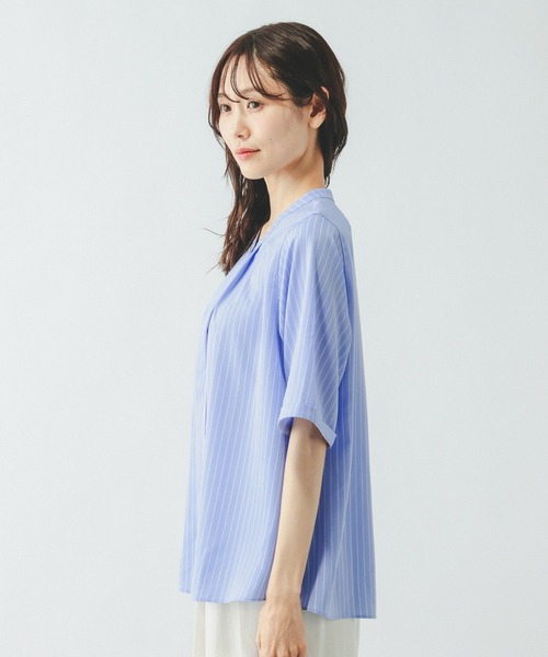 GLOBAL WORK(グローバルワーク)の「キレイつづく2wayタック5分袖/636634(シャツ/ブラウス・レディース・ホワイト/スカイブルー/イエロー/ネイビー・SMALL/MEDIUM/LARGE)」の20枚目の写真