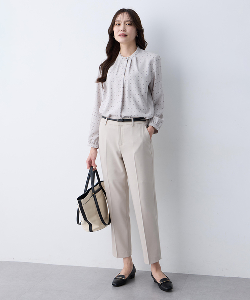 A/C DESIGN BY ALPHA CUBIC（エーシーデザインバイアルファキュービック）の「【美モーション】ストレッチテーパードパンツ【後ろウエストゴム・大きいサイズあり】（その他パンツ・レディース・ベージュ/ネイビー/ブルー・61/64/67/70/73/76）」の15枚目の写真