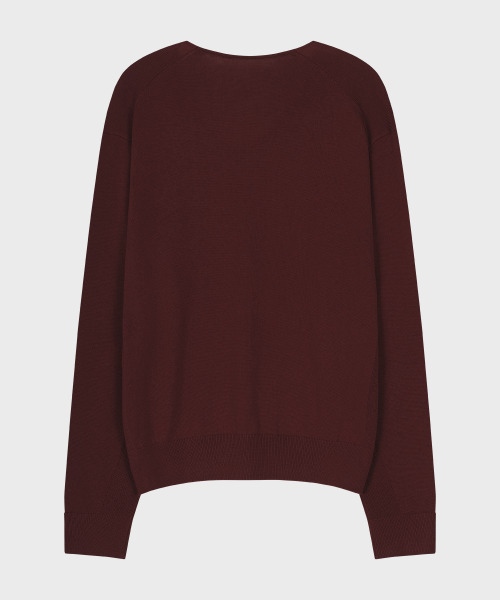 NOIRER(ノイア)の「シルクウールブレンドディープVネックニット(レッド)(ニット/セーター・メンズ・その他・48/50/52)」の3枚目の写真