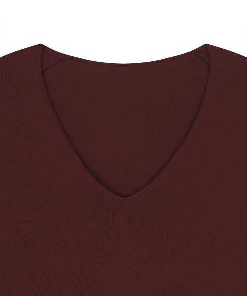 NOIRER(ノイア)の「シルクウールブレンドディープVネックニット(レッド)(ニット/セーター・メンズ・その他・48/50/52)」の4枚目の写真