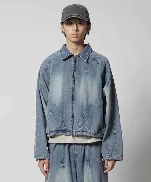 CPG(シーピージー)の「【CPG】CPG ZIP DENIM JACKET(ブルゾン・メンズ・ブルー/ブラック・M/L)」の2枚目の写真