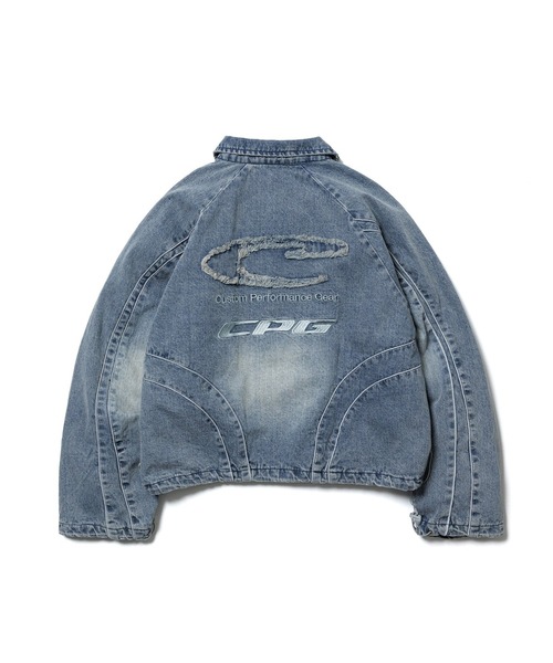 CPG(シーピージー)の「【CPG】CPG ZIP DENIM JACKET(ブルゾン・メンズ・ブルー/ブラック・M/L)」の7枚目の写真