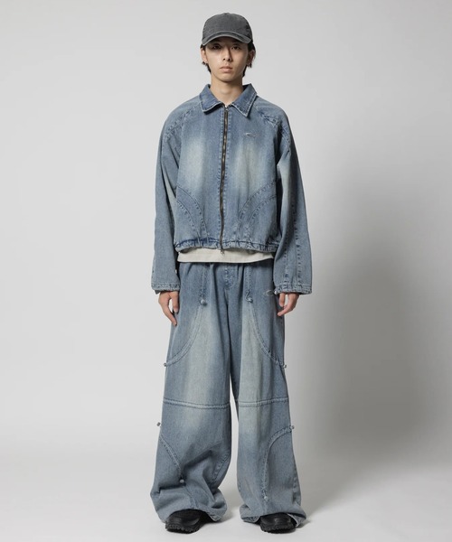 CPG(シーピージー)の「【CPG】CPG ZIP DENIM JACKET(ブルゾン・メンズ・ブルー/ブラック・M/L)」の12枚目の写真