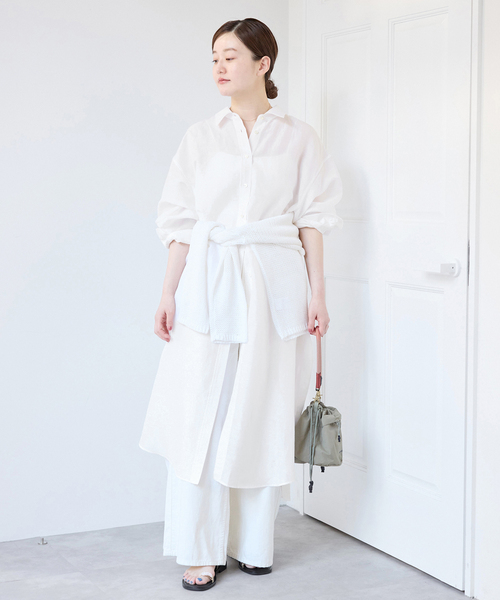 IENA(イエナ)の「ラミーリヨセルシャツワンピース(シャツワンピース・レディース・ホワイト/カーキ/スカイブルー・36/38)」の20枚目の写真