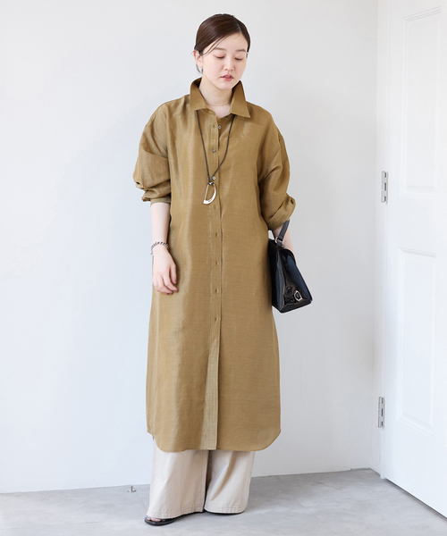 IENA(イエナ)の「ラミーリヨセルシャツワンピース(シャツワンピース・レディース・ホワイト/カーキ/スカイブルー・36/38)」の21枚目の写真