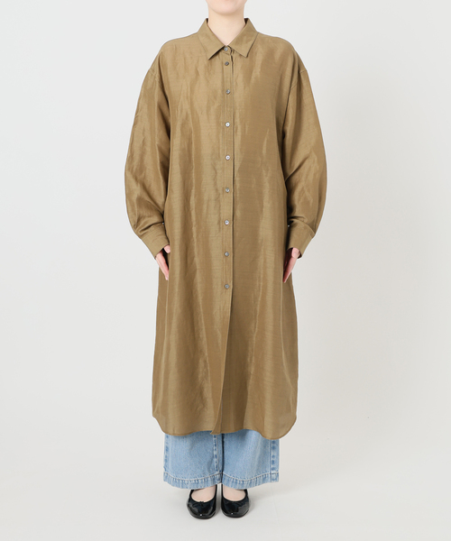 IENA(イエナ)の「ラミーリヨセルシャツワンピース(シャツワンピース・レディース・ホワイト/カーキ/スカイブルー・36/38)」の4枚目の写真