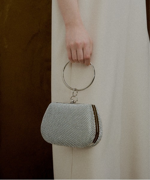 LE'RURE(リルアー)の「Ring handle kirakira bag(ハンドバッグ・レディース・ブラック/シルバー・FREE)」の12枚目の写真