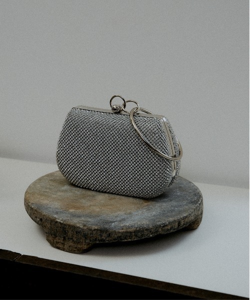 LE'RURE(リルアー)の「Ring handle kirakira bag(ハンドバッグ・レディース・ブラック/シルバー・FREE)」の9枚目の写真