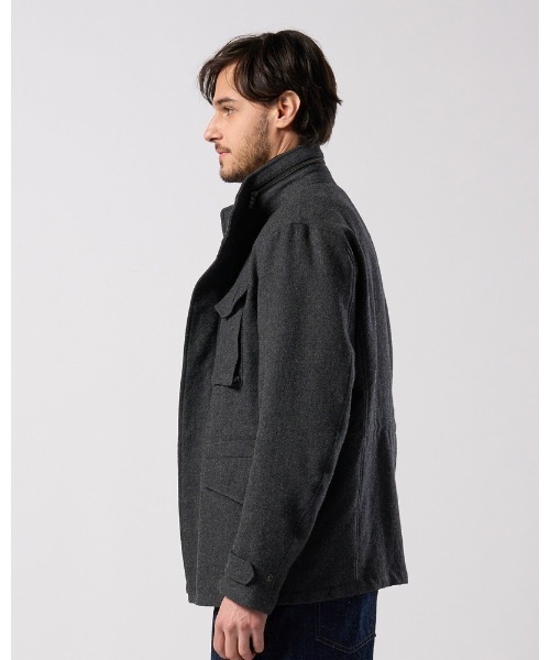 wjk（ダヴルジェイケイ）の「milled wool field jacket（ミリタリージャケット・メンズ・チャコールグレー/ブラック・SMALL/MEDIUM/LARGE/X-LARGE）」の7枚目の写真