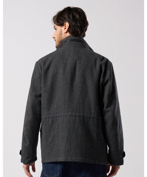 wjk（ダヴルジェイケイ）の「milled wool field jacket（ミリタリージャケット・メンズ・チャコールグレー/ブラック・SMALL/MEDIUM/LARGE/X-LARGE）」の8枚目の写真